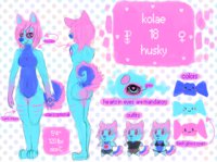 Kolae Reference Sheet by kolae - dog, cute, female, husky, canine, sexy, cottoncandy