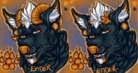 ENDER Ref  by DeadDogInc - male, art, badass, skunk wolf