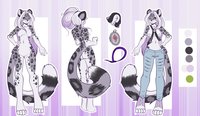 Isa by Shinigamiinochi - female, snow leopard, character sheet