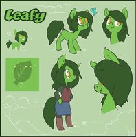 Leafy - character sheet by atryl - female, horse, equine, pony, oc, mlp, fim, leafy