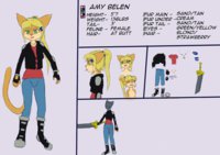 Amy Belen  by kamperkiller - feline, female, character sheet