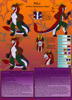 NiLu Anthro Ref 2014 by Killerwolf1020 - dragon, female, male, character, sheet, ref, chinese, reference, dragoness, eastern dragon, ni, lu, nilu