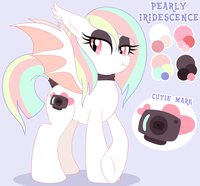 Pearly Iridescence Ref Sheet by PearlyIridescence - female, horse, mare, pony, mlp, mlp fim, bat pony, pearly iridescence