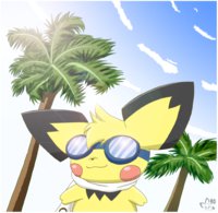 Sparks himself by pichu90 - cute, male, scarf, adorable, goggles, sparks, chu, pichu, pichu90