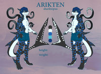 Arikten Reference by unburntdaenerys by RemyFelis - male, reference sheet, reference, sharktopus, bio-luminescence