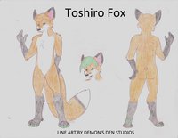 Toshiro Fox Reference by James860406 - male, red fox, reference