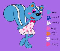 Filbert Reference by CPCTail - male, squirrel, crossdressing, animal crossing, filbert