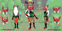 Natika Character Sheet by Dracktin - fox, female, anthro, furry, character, sheet, foxcillian, natika