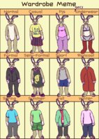 Pfeffa Wardrobe Meme by SnowshoeAviator - female, rabbit, hare, meme, snowshoe hare, wardrobe meme