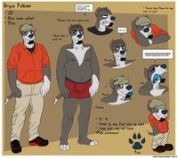 New Fursona Get: Bryce Falkner by Crocdragon - dog, male, character sheet, pitbull, fursona