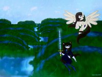 Magic Waterfall Adventure by AquaAngel1010 - sonic fan characters, my little pony oc