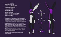 My reference finally! YAY!  by AleisterLongEars - male, piercing, reference sheet, hare, earrings, septum, lagomorph