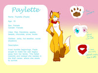 Paylette Ref Sheet by Paylette - fox, female, art, sheet, ref, vulpine, reference, by, candid, paylette