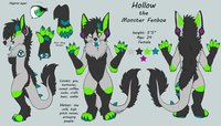 Hollow by silia - female, reference sheet, monster, fenboa, monster fenboa