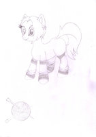 'Garter Stitch'  (ponysa development) by kitsuneismything - sketch, female, pony, garter, stitch, ponysa