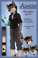 Justin character sheet by Shockley23 - wolf, male, justin, after hours