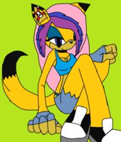 Sally Jones  by Twylatheeevee54 - female, character sheet, hedgehog, mongoose, hybrids