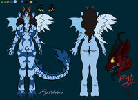 DragonGoddess Reference Sheet by DragonGoddess - dragon, female, reference sheet, fantasy, fursona, digital art