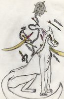 Hetatsubatchi master pic by dfeyder - dog, sword, butt, wolf, male, ass, demon, feral, monster, clean, hound, knife, flower, arrow, mace, hetatsubatchi