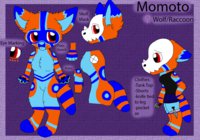 ☆ Momoto ☆ by XxBayBayxX - cute, female, reference sheet, anthro, wolf coon