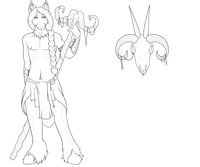 ( WIP ) Ziki - Simple Ref by Murderalize - male, magic, horse, healer, skull, staff, witchdoctor