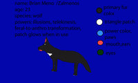 Feral Brian Meno/Zalmenos reference by silverstripes - wolf, male, reference