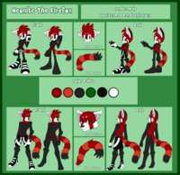 Ref Sheet - Neonite by NinSonNar - red panda, male