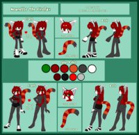 Ref Sheet - Neonette by NinSonNar - female, red panda