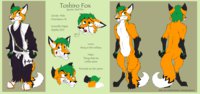 New Toshiro ref by James860406 - fox, male, reference sheet, red fox, bleach, ref sheet, refsheet, toshiro