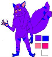 Princess Katie the Wolfcat (Now in Purple Flavor!) by UnstableSable - nekomata, cat, female, wolf, hybrid, wolfcat, artwork (digital)