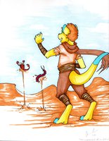 Sandbender Anthael by Anthfurnee - male, desert, avatar, meerkat, bender, scropion, milipede, sandbending