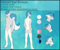 Michael 'Keir' Ecclesia by KeirSkunky - male, reference sheet, skunk, sheet, coloured, colored, reference, emotions