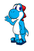 Azul by noirex - nude, male, shy, blush, yoshi, embarrassment, reference, embarrassed