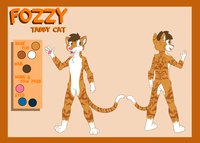 Fozzcat Ref Sheet by Fozzcat - cute, cat, male, reference sheet, tabby cat, ginger