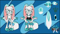 Pastelle The Cabbit Reference sheet by AoiFoxtrot - cabbit, female, easter, mobian, mobians