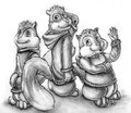 Three Little Chipmunks by Omegaro