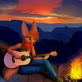 Canyon campfire by jamesfoxbr