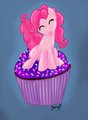Pinkie Pie on a Cupcake