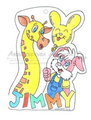Jimmy Squeaky Bunny Badge