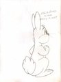 Cartoon bunny old sketch
