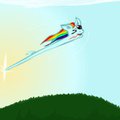 Rainbow Dash Goes Fast by FoxFoxplz