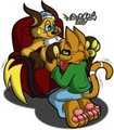 Nic Licking PichuPal's Paws by JustBored3