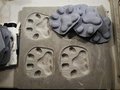 Anthro Pawpad Mold Plate and Silicone Casting