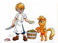 My Little One Piece - Kid Sanji and Filly Applejack  