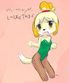 Animal Crossing ~ Isabelle Strawberry Puppy by kamperkiller