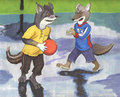 Street 'Yotes Playing Ball