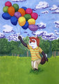 Fox With Balloons