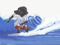 Black Lab Surfer