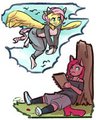 AU Pinkie and Fluttershy by Wick