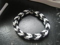 black and white rubber band bracelet